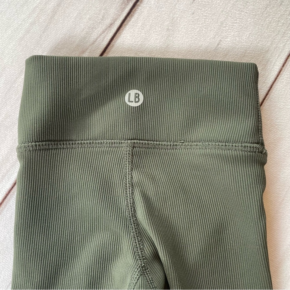 Little Bipsy Ribbed Athletic Leggings Baby Girl 0-3 Months Forest Green Boho - Picture 5 of 7